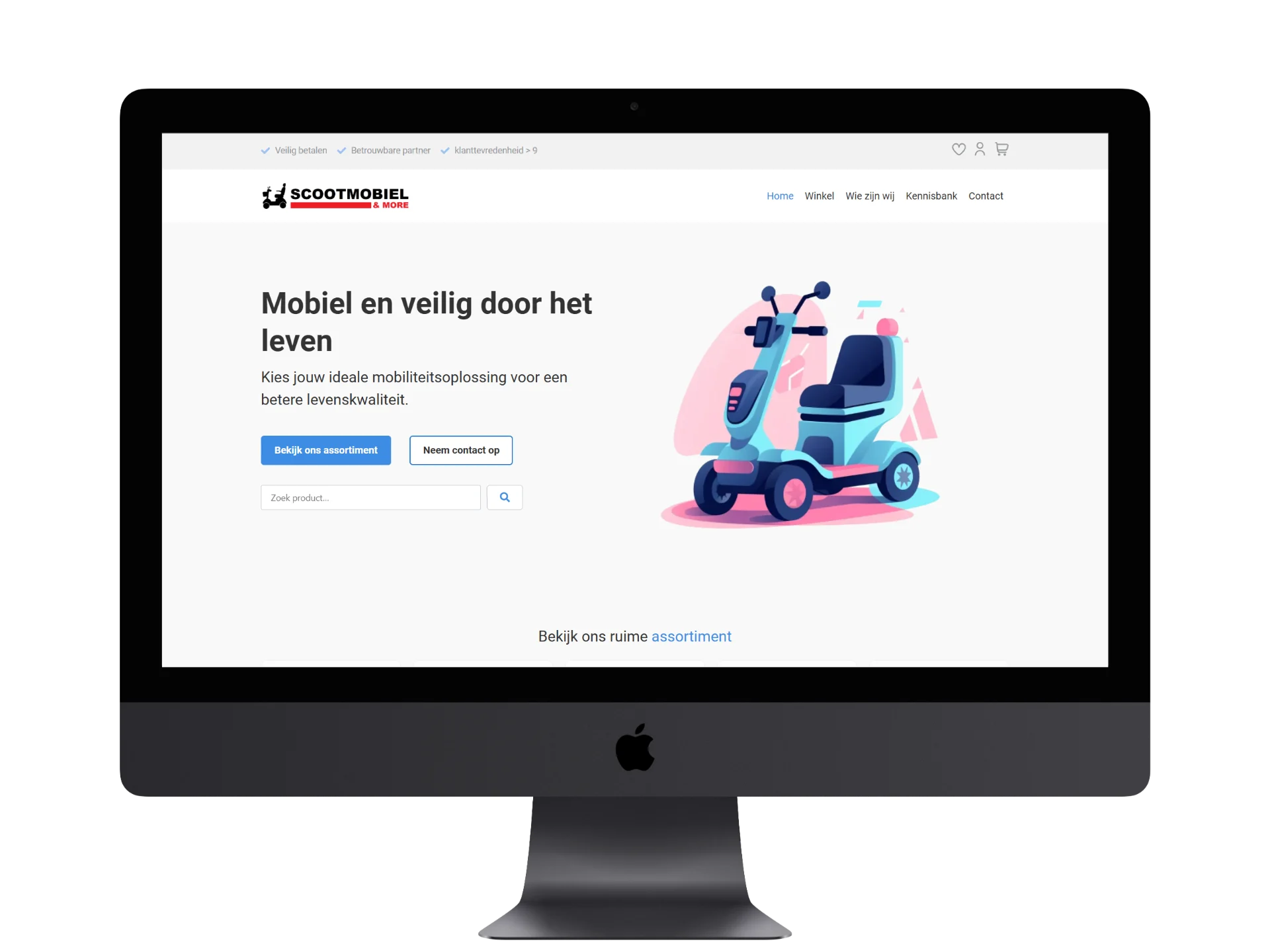 De website van Scootmobiel and more