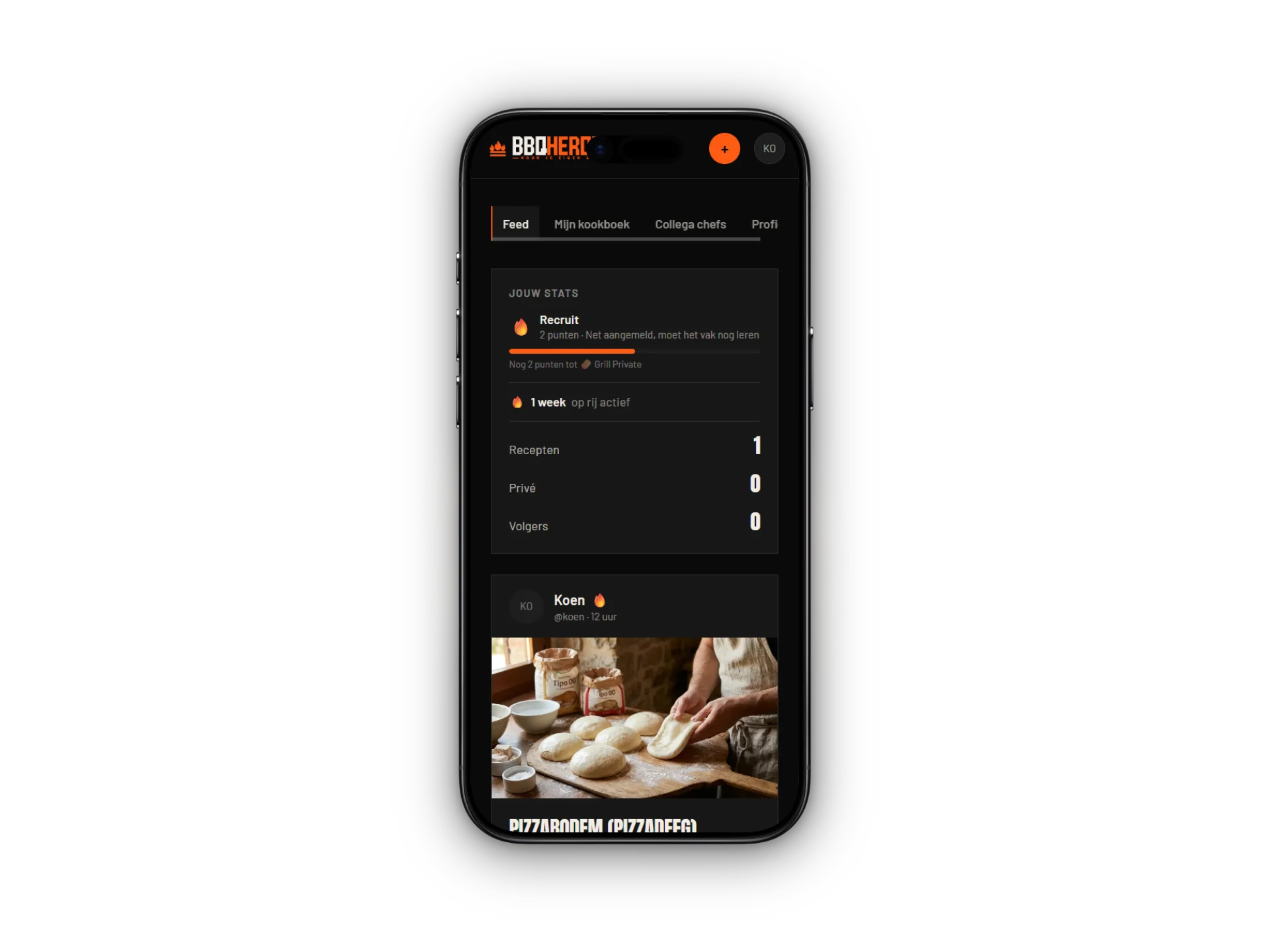 De website van BBQheros op mobiel