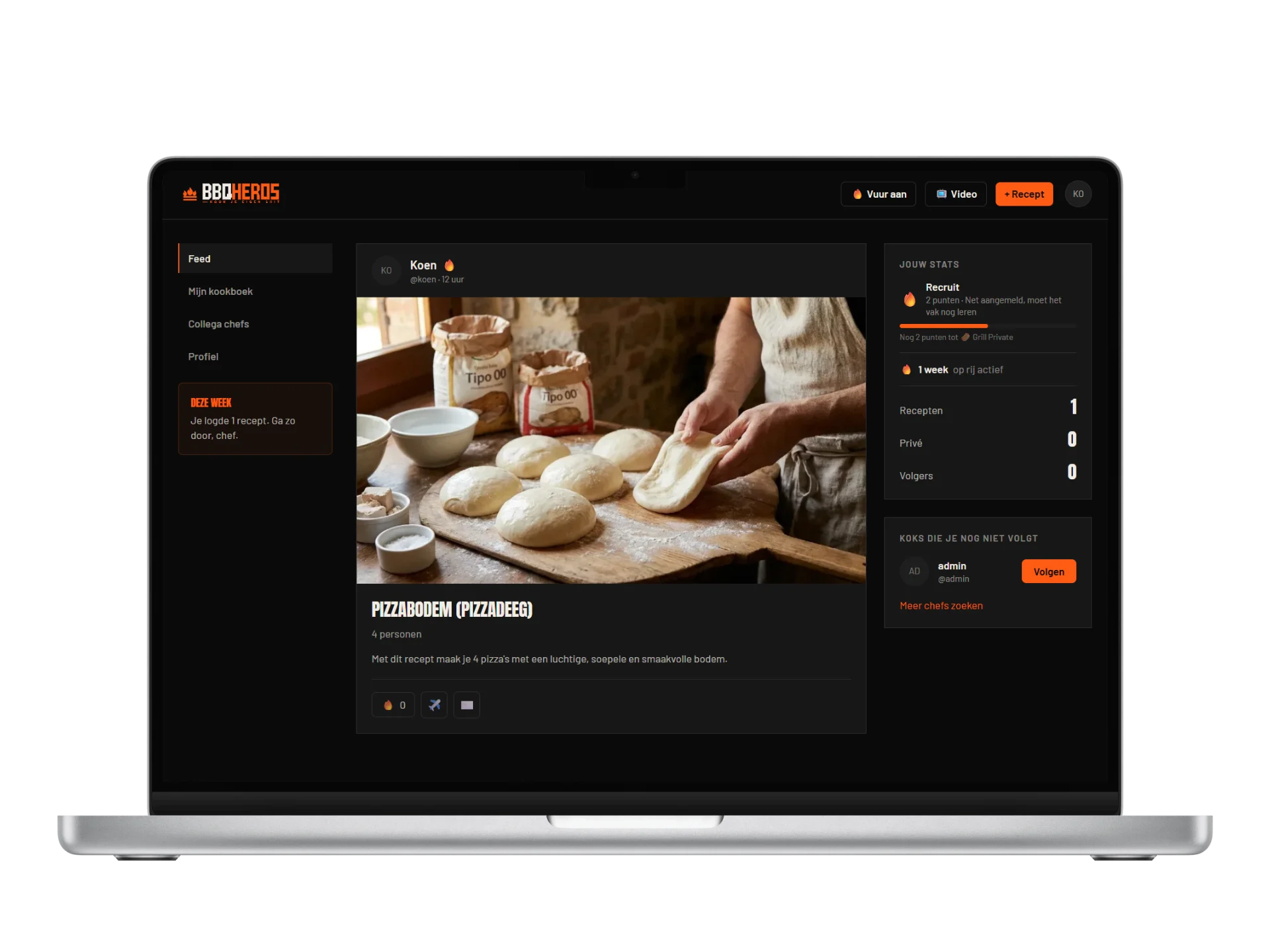 De website van BBQheros op desktop